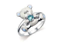 Серебряное кольцо с эмалью