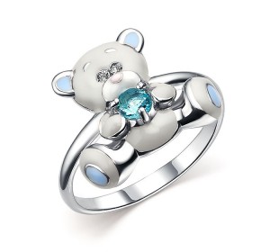 Серебряное кольцо с эмалью