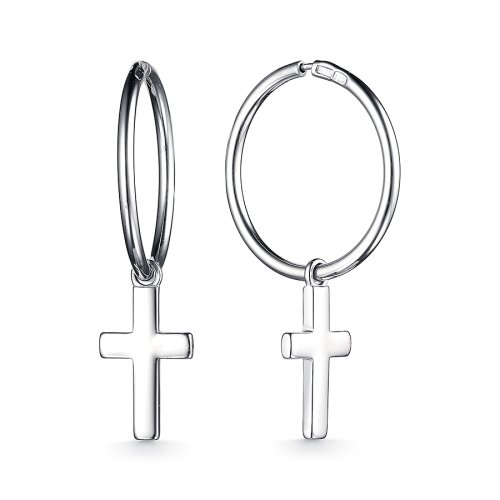 Серебряные cерьги конго