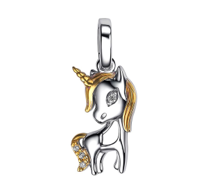 Серебряная подвеска с фианитом