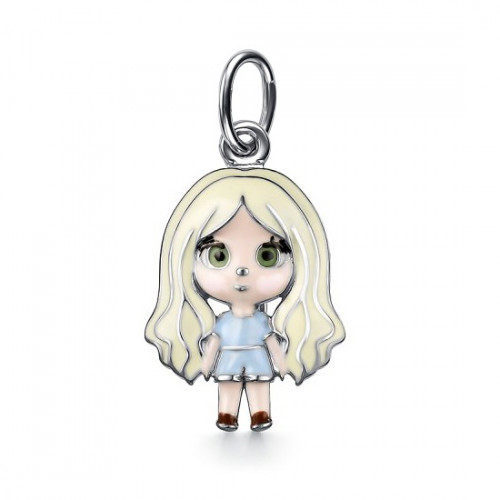 Серебряная подвеска с эмалью