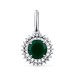 Серебряная подвеска с агатом зеленым