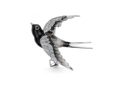 Брошь из серебра с фианитом