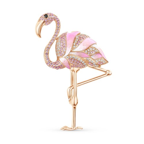 Брошь из серебра с фианитом