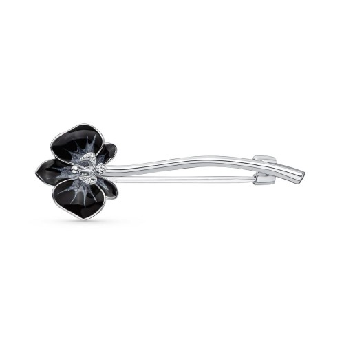 Брошь из серебра с фианитом