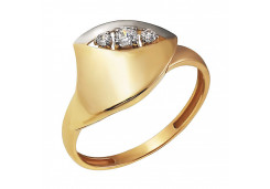 Золотое кольцо с фианитом