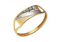 Золотое кольцо с фианитом