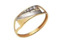 Золотое кольцо с фианитом
