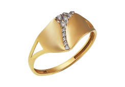 Золотое кольцо с фианитом