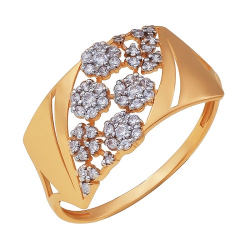 Золотое кольцо с фианитом