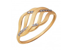Золотое кольцо с фианитом