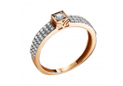 Золотое кольцо с фианитом