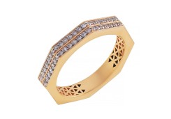 Золотое кольцо с фианитом