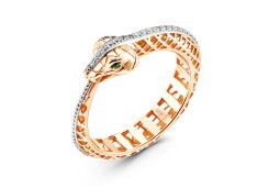 Золотое кольцо с фианитом