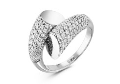 Кольцо из белого золота с фианитом