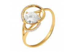 Золотое кольцо с фианитом
