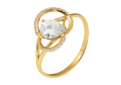Золотое кольцо с фианитом
