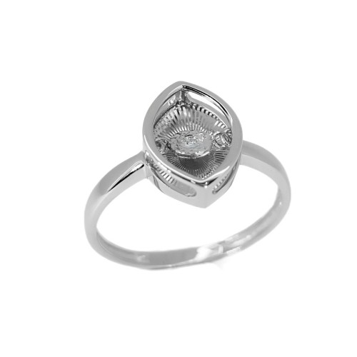 Кольцо из белого золота с бриллиантом
