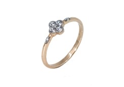 Золотое кольцо с фианитом