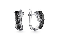 Серебряные cерьги с фианитом