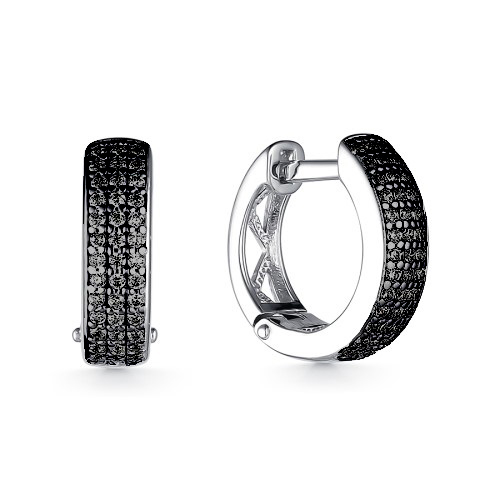 Серебряные cерьги с фианитом