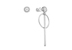 Серебряные cерьги пусеты (гвоздики) с фианитом
