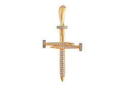 Золотая подвеска с фианитом