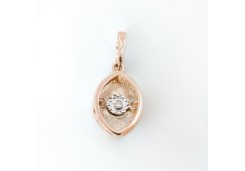Золотая подвеска с бриллиантом