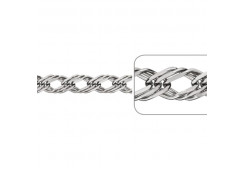 Серебряная цепь с позолотой