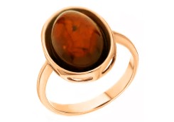 Золотое кольцо с янтарем