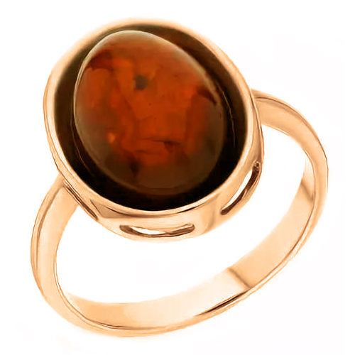Золотое кольцо с янтарем