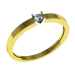Кольцо из желтого золота 585 пробы с бриллиантом