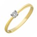 Кольцо из желтого золота с бриллиантом