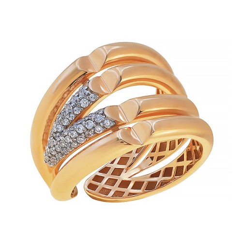 Золотое кольцо с фианитом