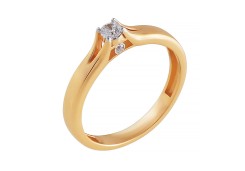 Золотое кольцо с фианитом
