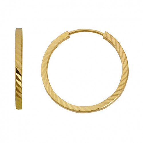 Серьги конго из желтого золота