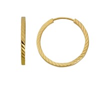 Серьги конго из желтого золота