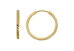 Серьги конго из желтого золота