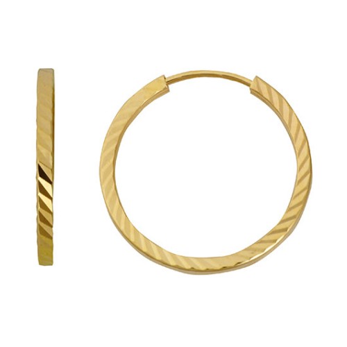 Серьги конго из желтого золота