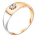 Серебряное кольцо с позолотой с фианитом
