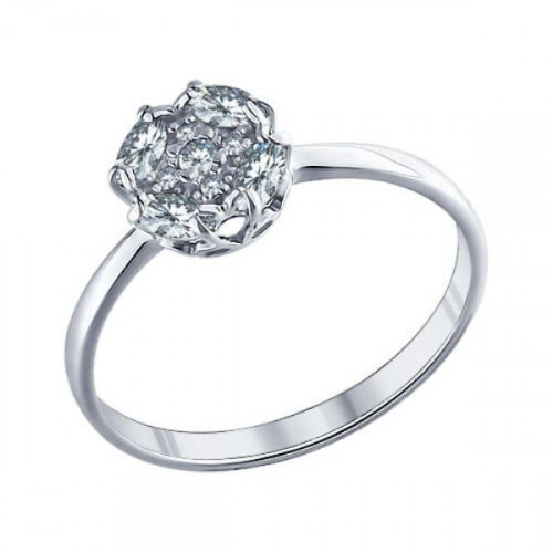 Серебряное кольцо с фианитом