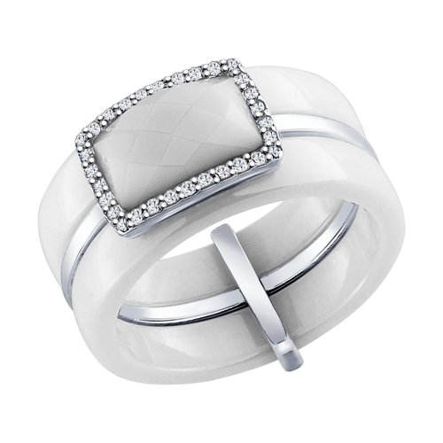 Серебряное кольцо с керамикой