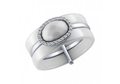 Серебряное кольцо с керамикой