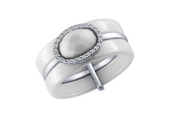 Серебряное кольцо с керамикой