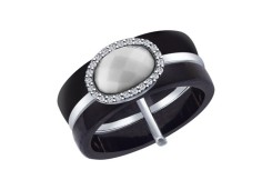 Серебряное кольцо с керамикой