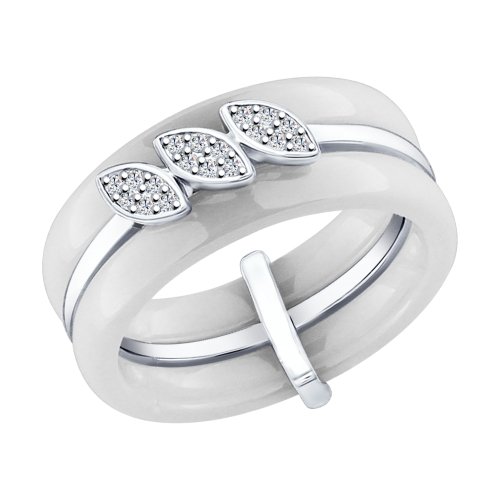 Серебряное кольцо с керамикой