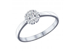 Серебряное кольцо с фианитом