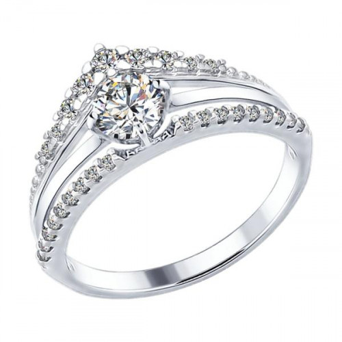 Серебряное кольцо с фианитом