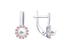 Серебряные cерьги с жемчугом