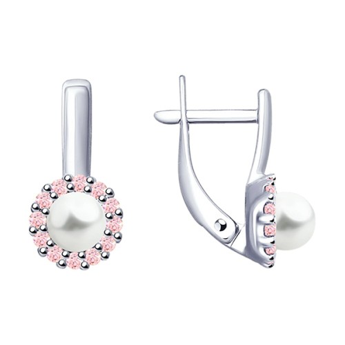 Серебряные cерьги с жемчугом